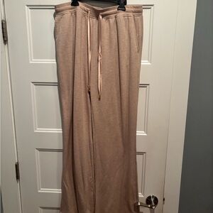 Crown & Ivy Tan Wide-Leg Pants